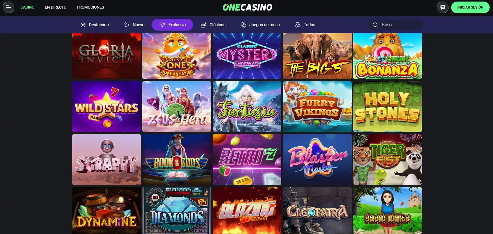 slots exclusivas en onecasino