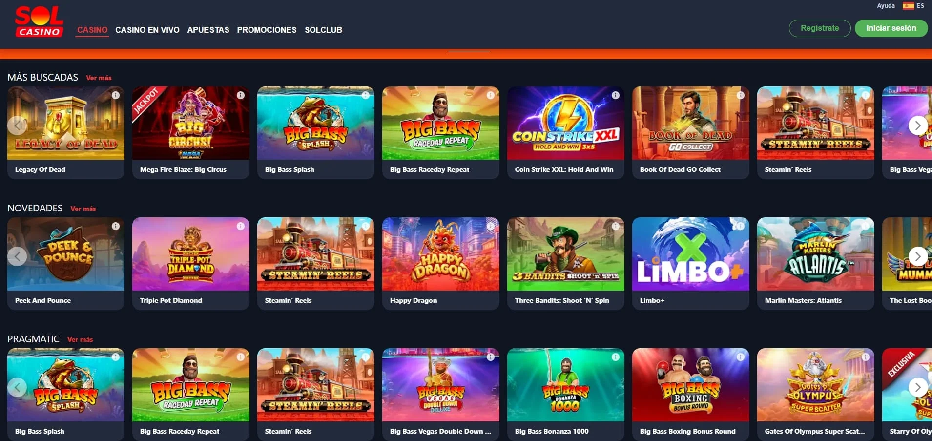 registro en Solcasino y primer depósito en casino y apuestas