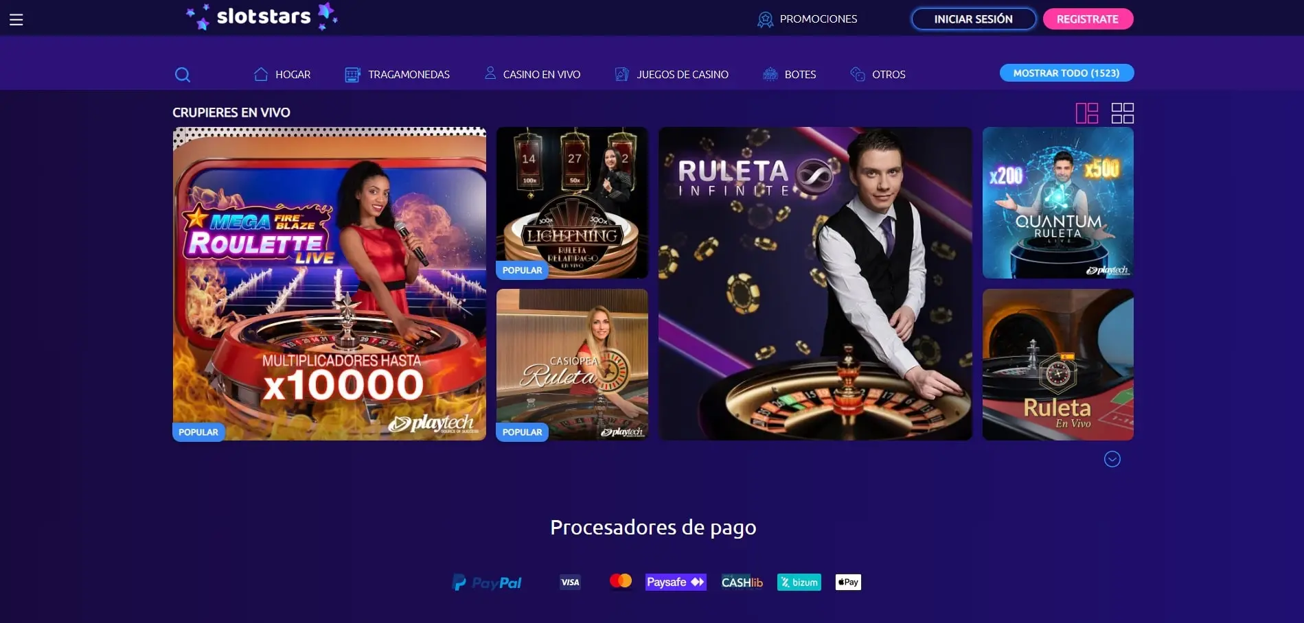 Casino en vivo en Slotstars