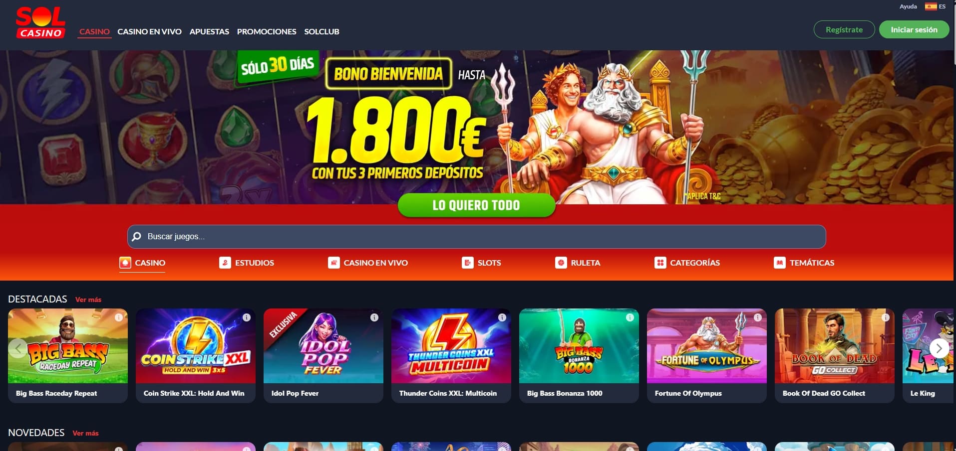 vive la experiencia del casino total en el nuevo solcasino
