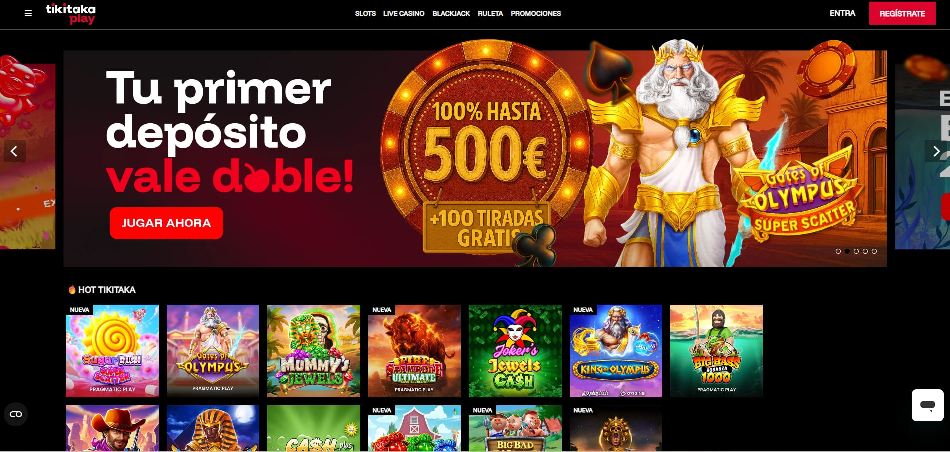 TikiTaka Play, el nuevo casino online con 30€ gratis y hasta 500€