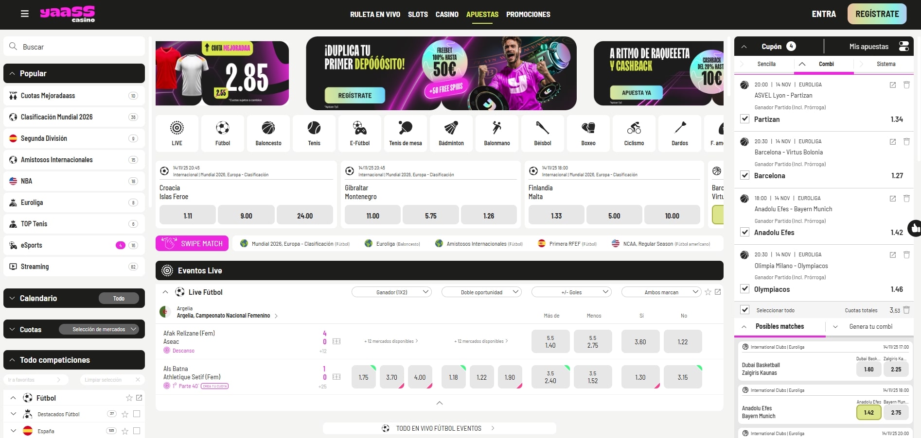 Home de Yaass Casino