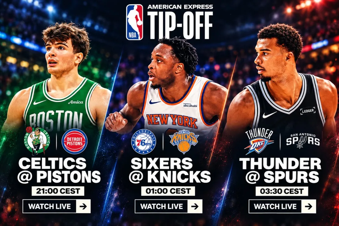 NBA 2026-27: horarios y dónde ver la jornada inaugural en directo